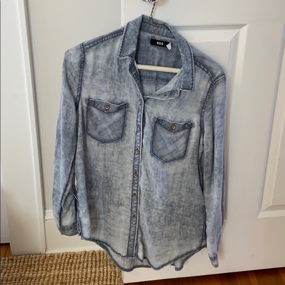 BDG Bleached Button Up